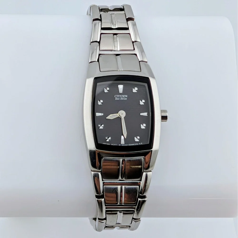 Citizen Eco-Drive B023-S058112 Black Dial Diamond Watch New Capacitor 5.5